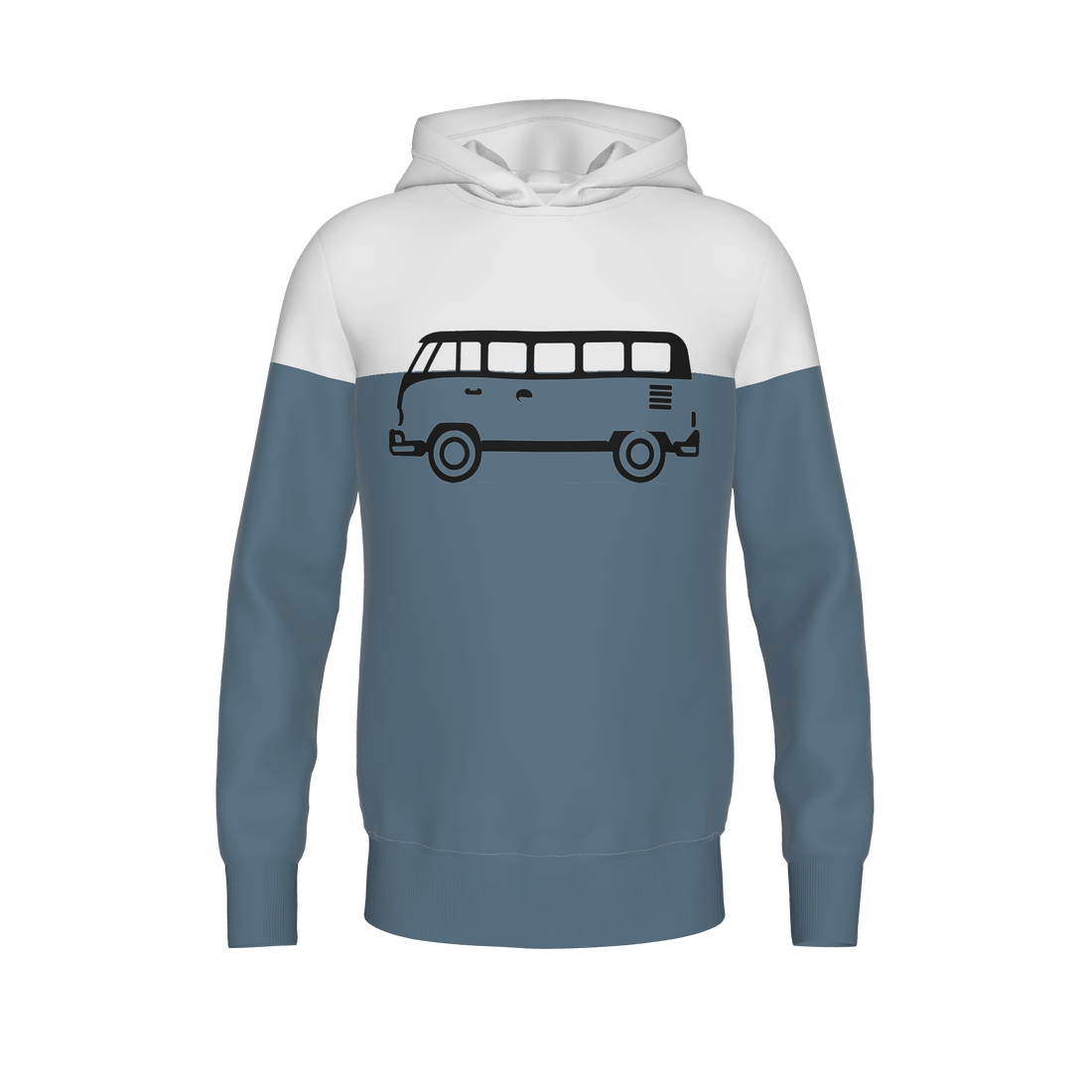 Lovelingsteil - Hooded Sweat - bluegrey-offwhite