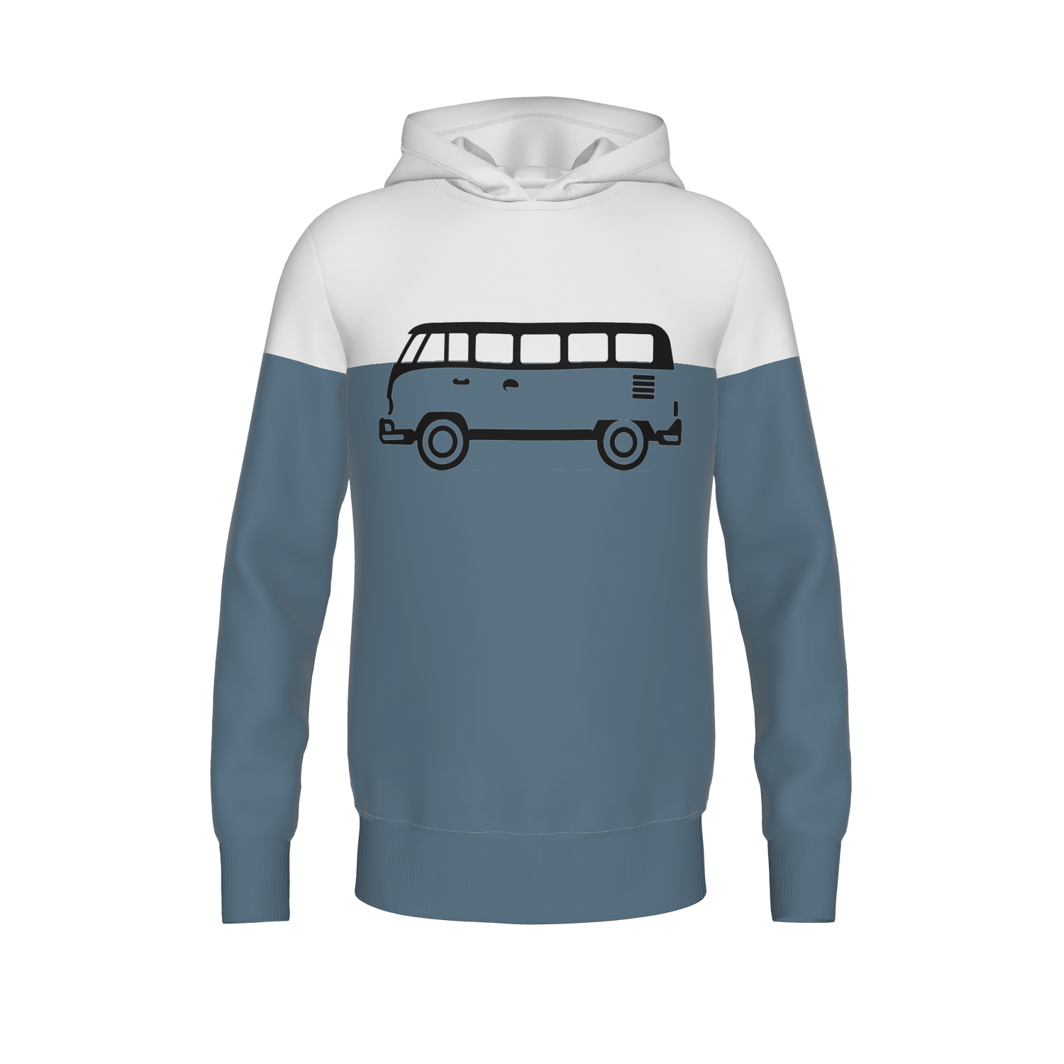 Lovelingsteil - Hooded Sweat - bluegrey-offwhite