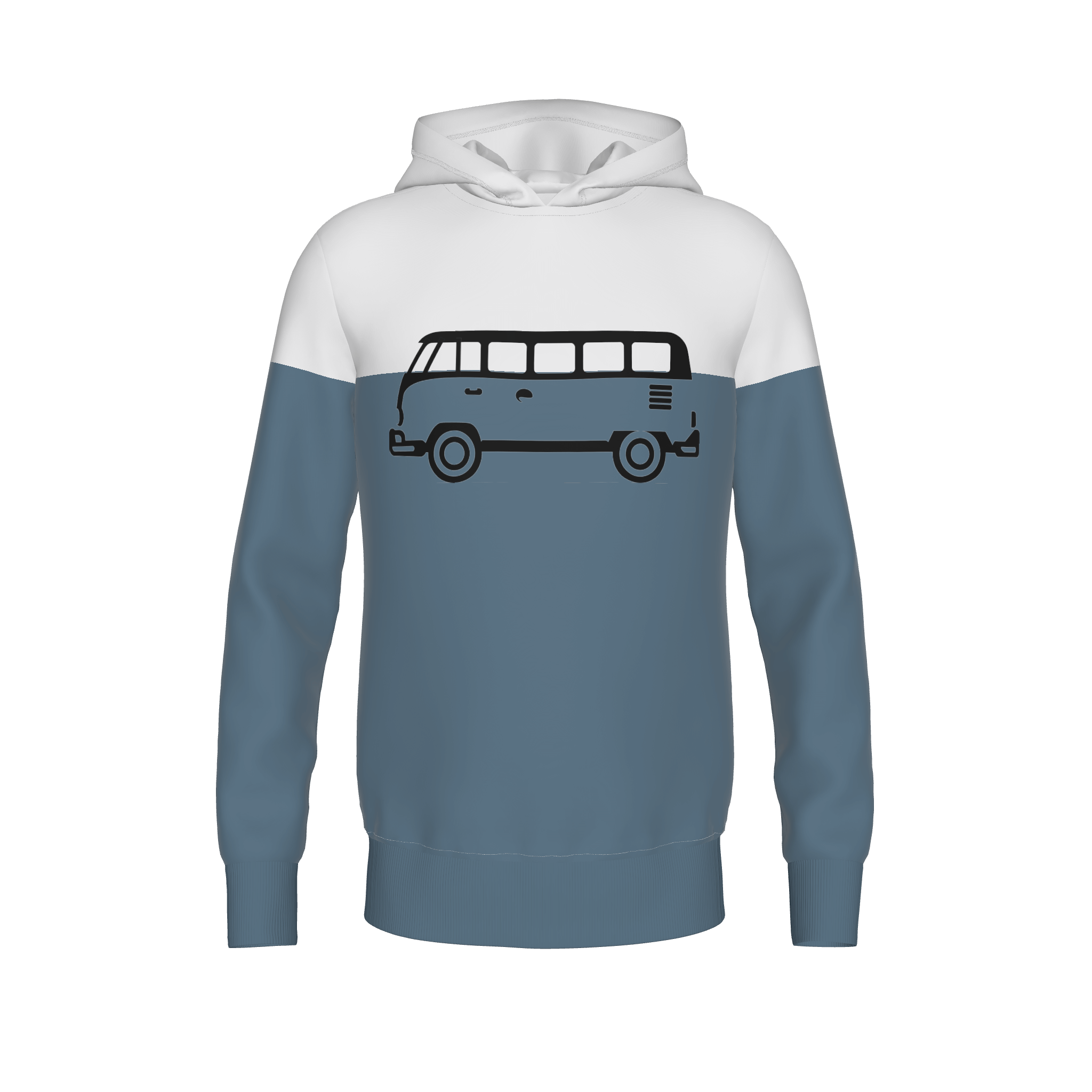 Lovelingsteil - Hooded Sweat - bluegrey-offwhite