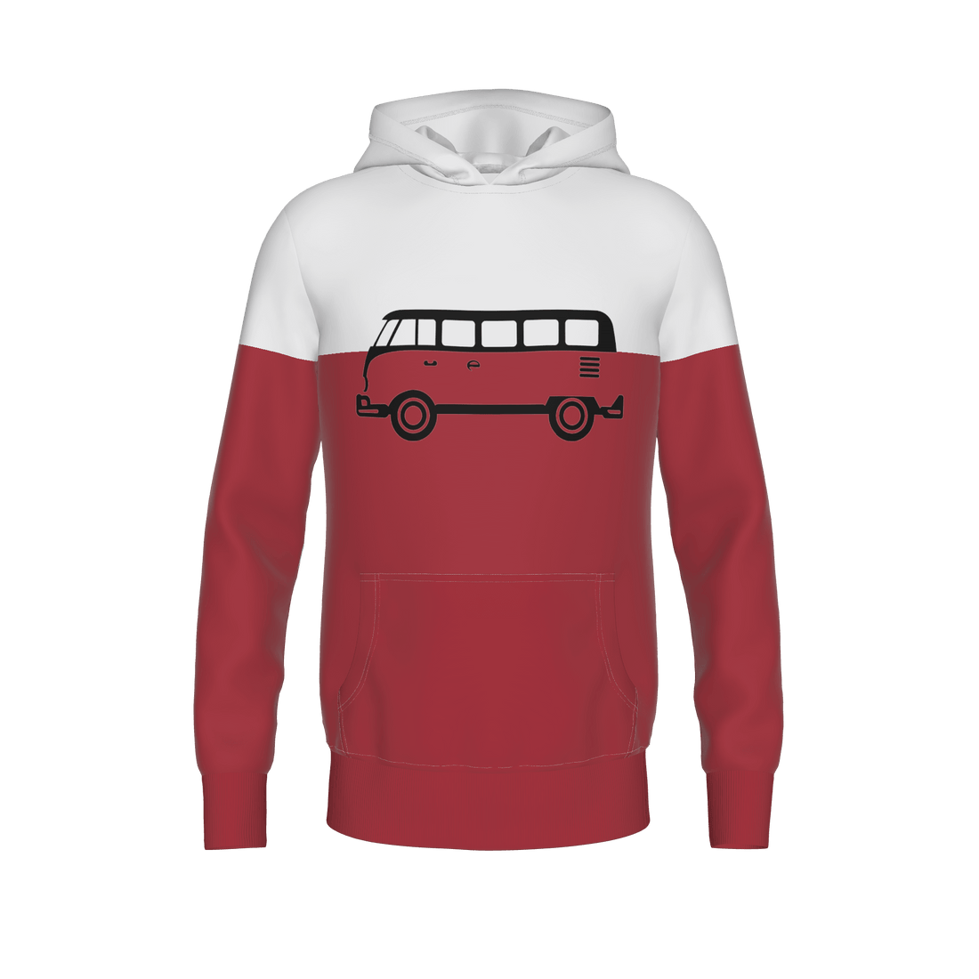 Lovelingsteil - Hooded Sweat - darkred-offwhite