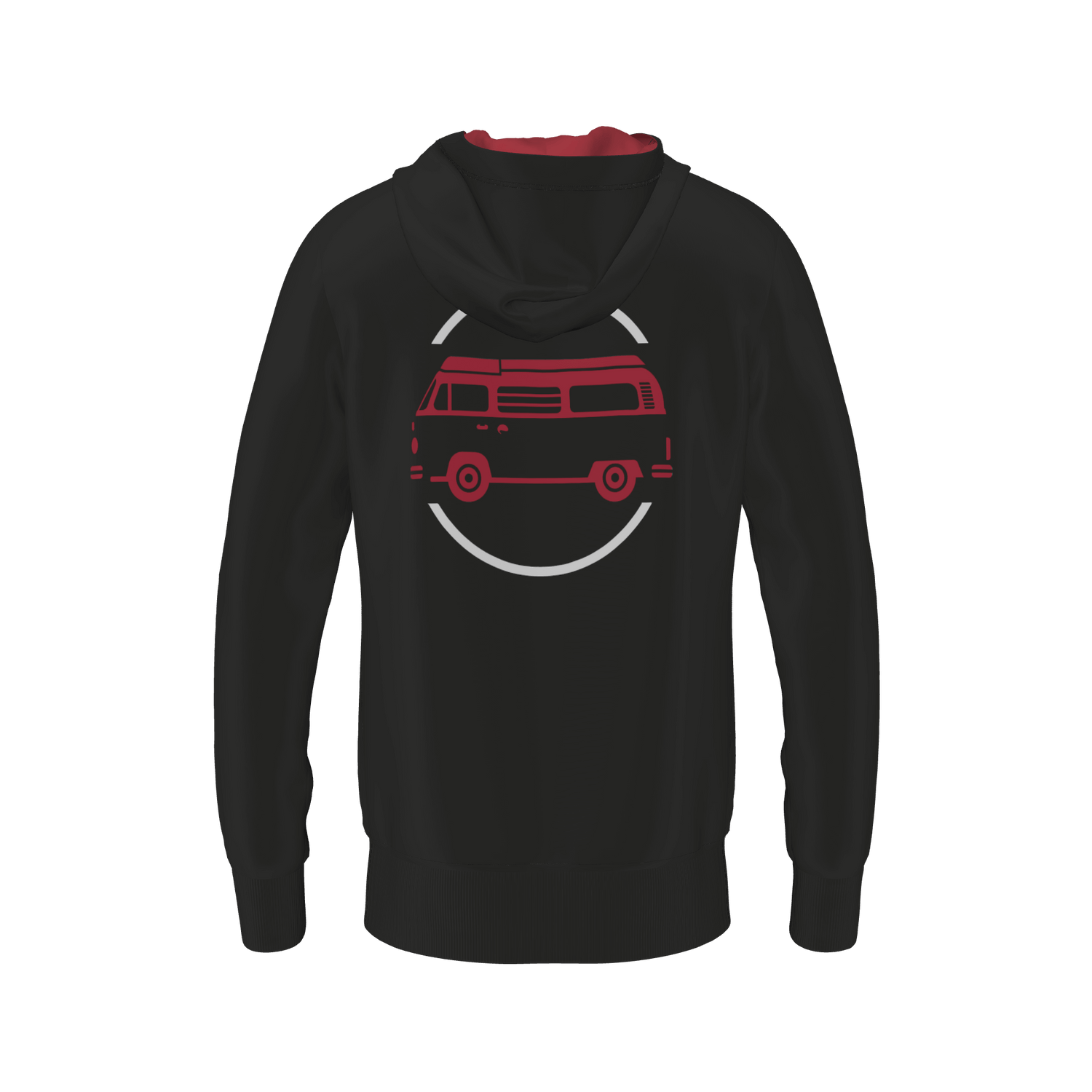 24hours Kid Hoodie Fleecejacke - black-red